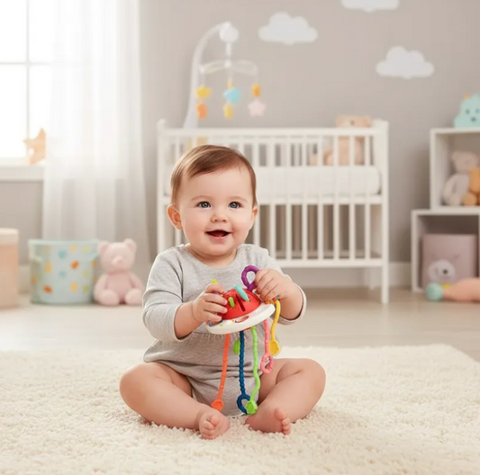 🌟 Juguete Sensorial Montessori 6 en 1 – Pop It, Tiradores, Texturas y Más